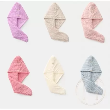Turban do włosów - ręcznik błękitny z mikrofibry