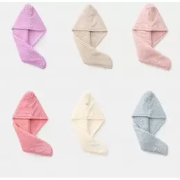 Turban do włosów - ręcznik kremowy z mikrofibry