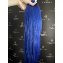 LuxLine kitka włosów 50cm blue 25g kolorowe