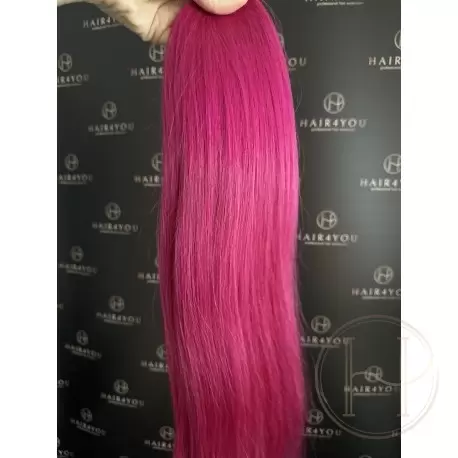 LuxLine kitka włosów 50cm pink  100g kolorowe