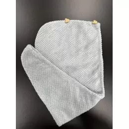 Turban do włosów - ręcznik błękitny z mikrofibry