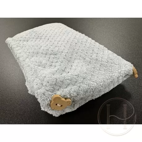 Turban do włosów - ręcznik błękitny z mikrofibry