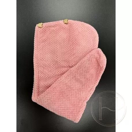 Turban do włosów - ręcznik różowy z mikrofibry Turban do włosów - ręcznik różowy z mikrofibry