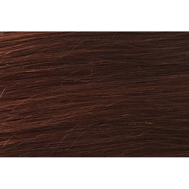 Echthaar 40cm NAHTLOSE Clip-In-Extensions 4 Braun
