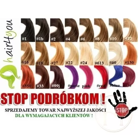 Kucyk clip in 50cm WYBÓR KOLORU