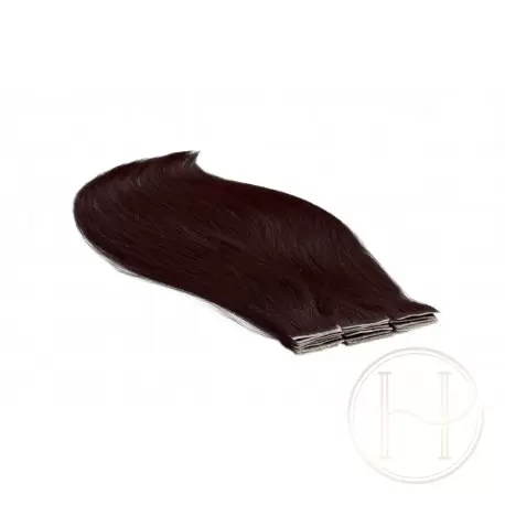 1b bardzo ciemny brąz Włosy na taśmie silikonwej 50cm skin weft TAPE ON