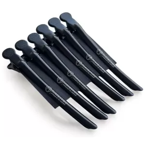 Hairdressing Clips Set - 6pcs - Black