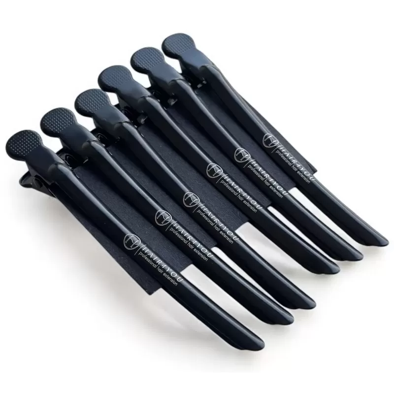 Hairdressing Clips Set - 6pcs - Black