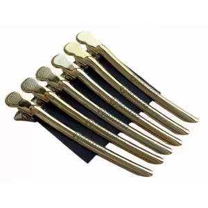 Friseurclips Set 6er Gold