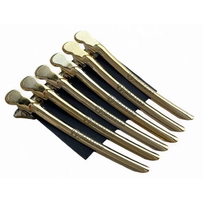 Hairdressing Clips Set - 6pcs - Gold