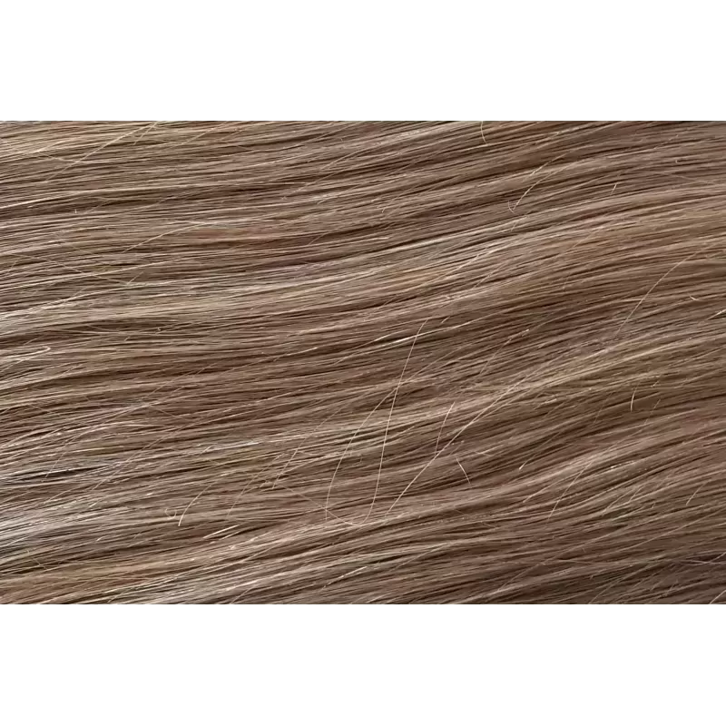 14 Dunkelblond Naturhaar 50cm Clip-In Set 3 Tressen