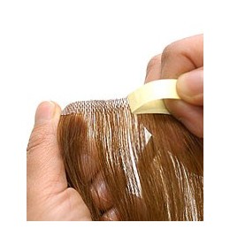 1b bardzo ciemny brąz Włosy na taśmie silikonwej 50cm skin weft TAPE ON