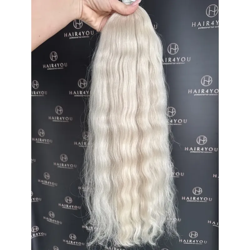 62 cm 23 g Zopf aus slawischem Echthaar (Single Donor)