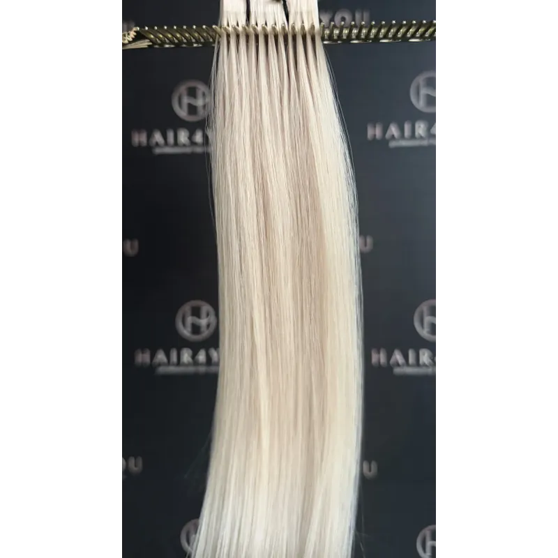 DIAMON SHINE Pearl NEU 50cm SLIM TAPE ON 3cm GoldLine SOFT Haar