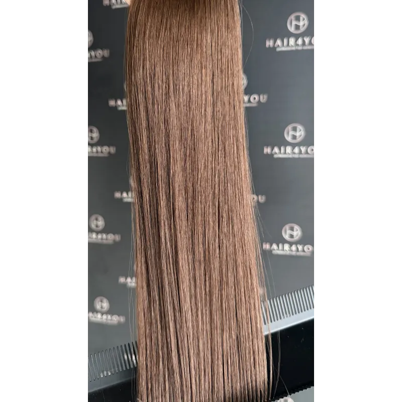 4e Warmbraun NEW 50cm SLIM TAPE ON 3cm GoldLine SOFT Haare