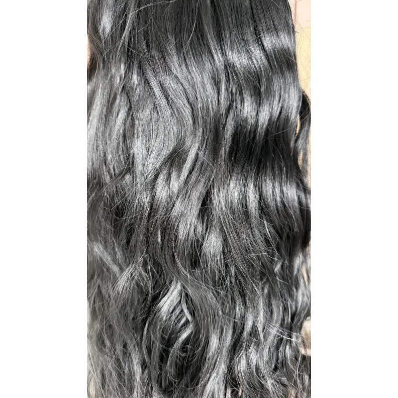 LuxLine Ponytail Hair 60cm #1 25g Wavy