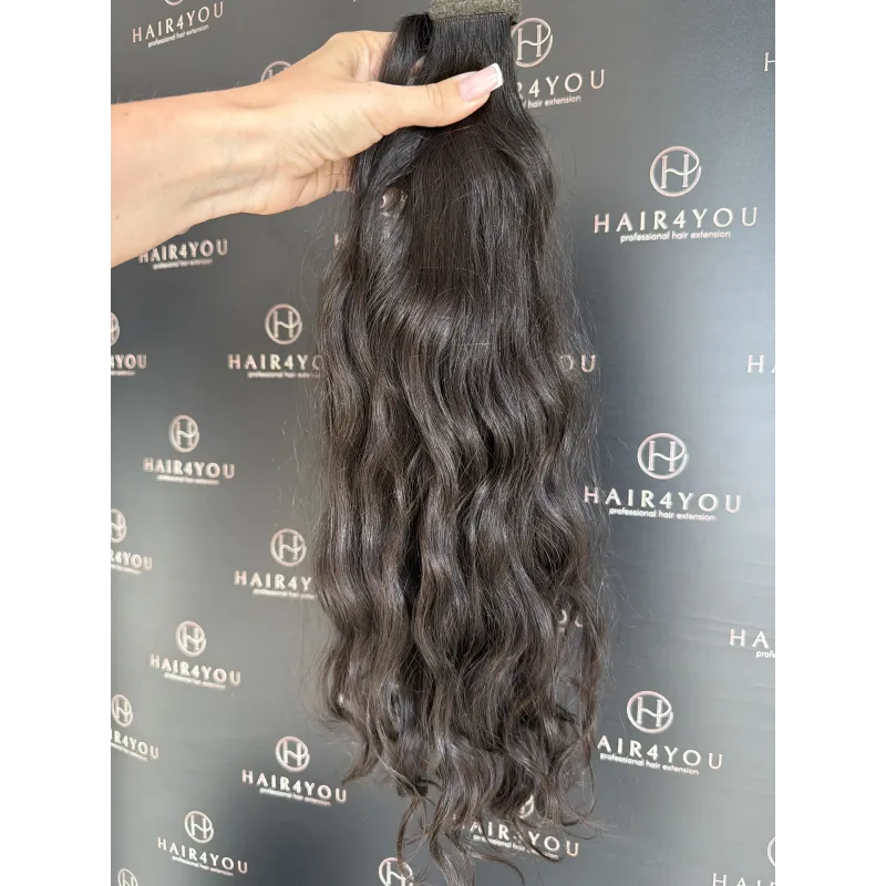 53cm 76g Slawisches jungfräuliches Haar Zopf Clip-In