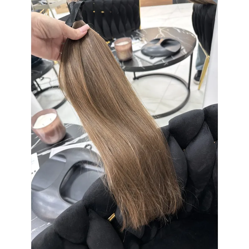 50cm 75g SLAWISCHES UNBEHANDELTES JUNGFRAUENHAAR