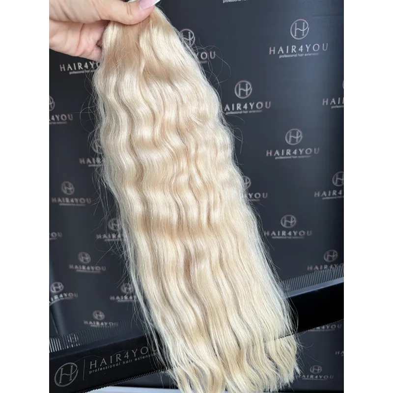 56 cm 137 g Zopf aus slawischem Echthaar (Single Donor)