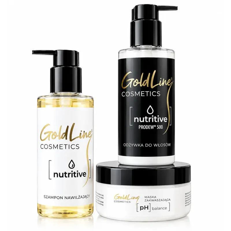GoldLine Kosmetik-Set: Shampoo, Conditioner und Maske