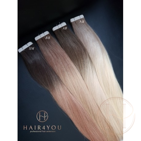 Norwegian Blonde 50cm TAPE ON kanapki Gold Line OMBRE