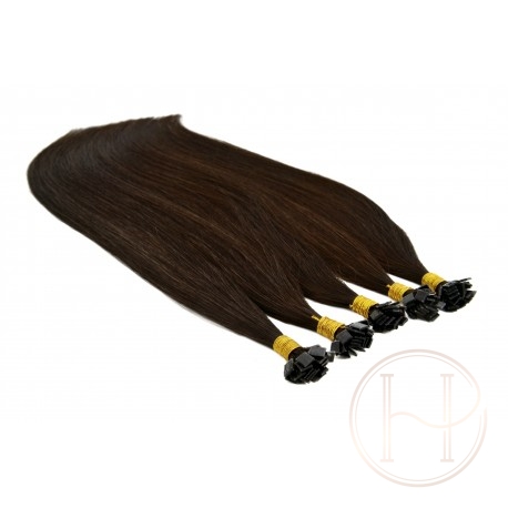 2 ciemny brąz 50cm GoldLine MIKRORINGI 20szt. REMY