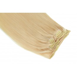 613 najjaśniejszy blond  50CM CLIP IN GOLDLINE 120G