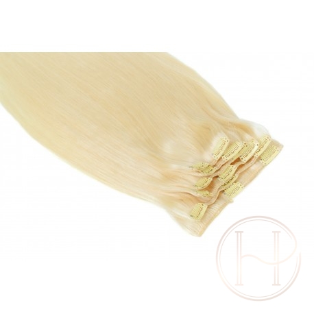 60 platynowy blond 50CM CLIP IN GOLDLINE 120G