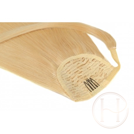 22 beżowy blond  50cm KUCYK clip in GoldLine