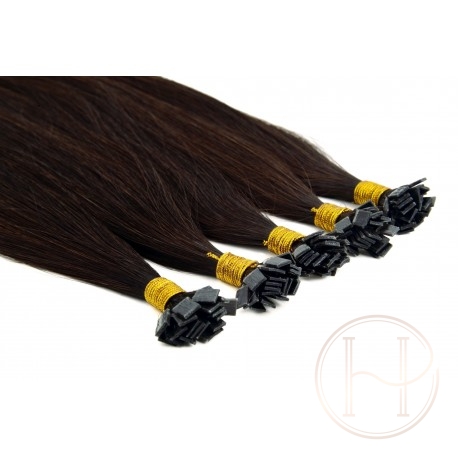 2 ciemny brąz 50cm GoldLine MIKRORINGI 20szt. REMY