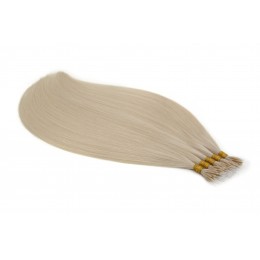 60a popielaty blond 50cm GoldLine MIKRORINGI 20szt. REMY