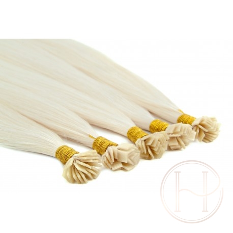 60a popielaty blond 50cm GoldLine MIKRORINGI 20szt. REMY