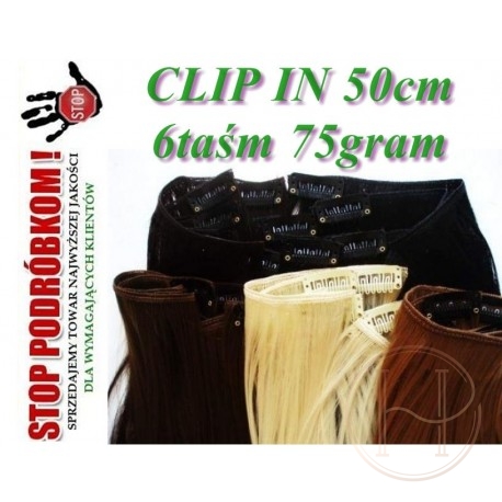 ZESTAW CLIP IN standard 6taśm 75GRAM ZESTAW CLIP IN standard 6taśm 75GRAM