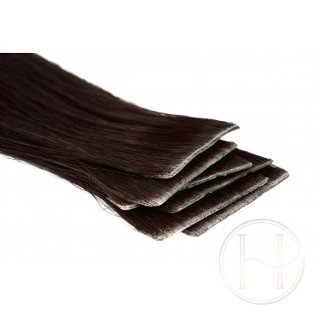1b bardzo ciemny brąz Włosy na taśmie silikonwej 50cm skin weft TAPE ON 1b bardzo ciemny brąz Włosy na taśmie silikonwej 50cm skin weft TAPE ON