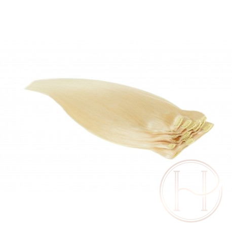 60 platynowy blond 50CM CLIP IN GOLDLINE 100g