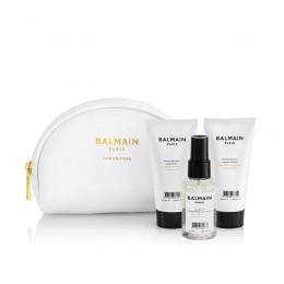 Biała kosmetyczka Balmain nawilżający zestaw