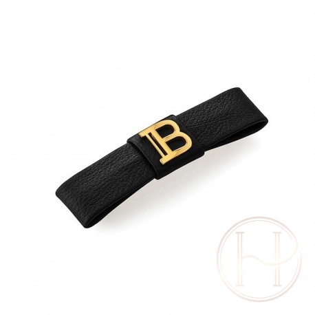 Wsuwka do włosów z logo Balmain Hair skóra