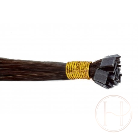 2 ciemny brąz 50cm GoldLine MIKRORINGI 20szt. REMY