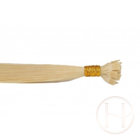 613 najjaśniejszy blond 50cm GoldLine MIKRORINGI 20szt. REMY