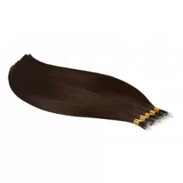 2 ciemny brąz 50cm GoldLine MIKRORINGI 20szt. REMY