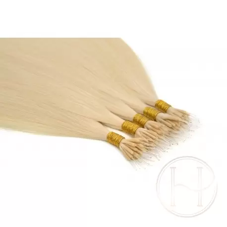 60 platynowy blond 50cm GoldLine MIKRORINGI 20szt. REMY 60 platynowy blond 50cm GoldLine MIKRORINGI 20szt. REMY